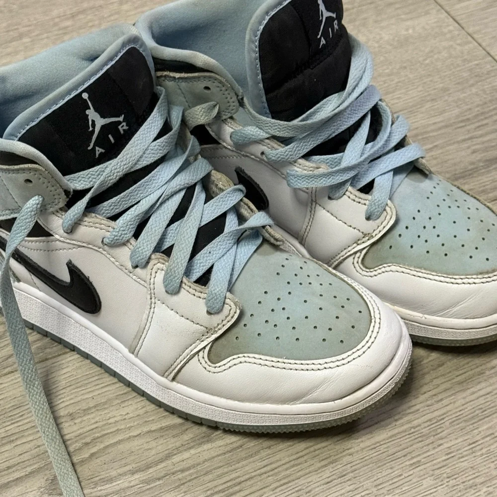 Nike Air Jordan Light Blue and White Sneakers
